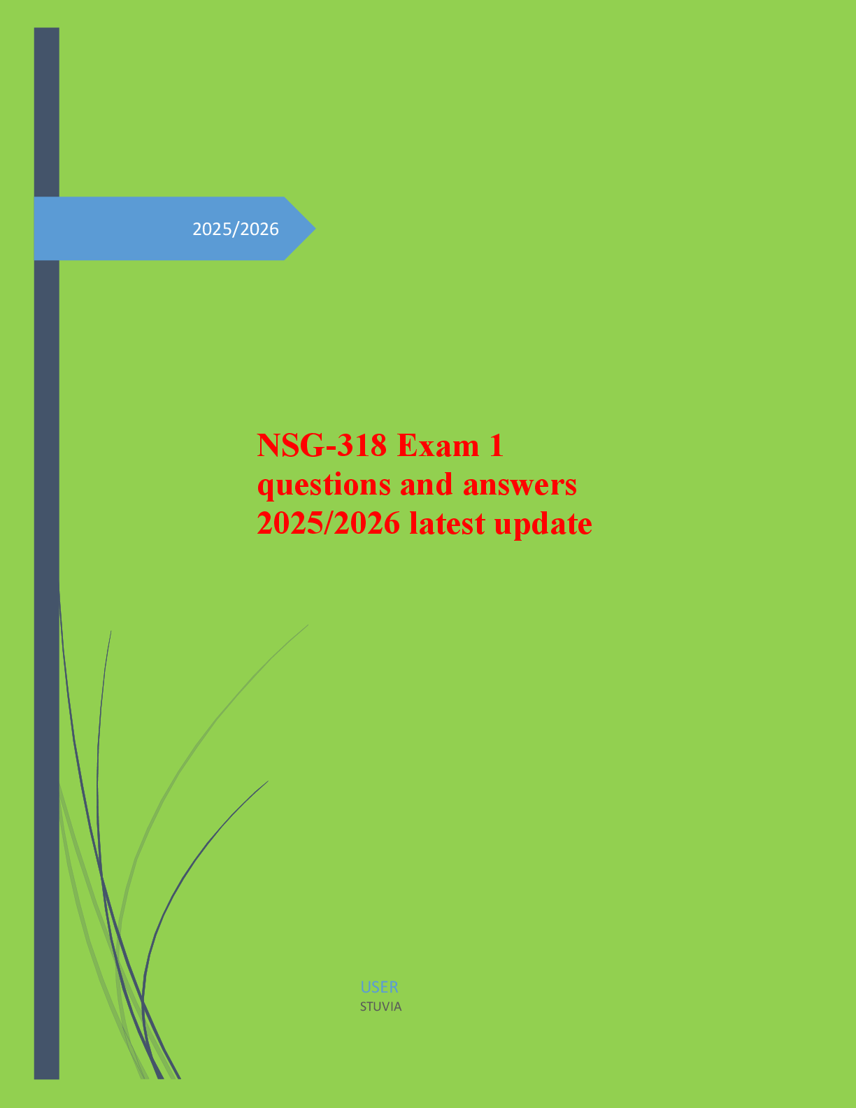 Preview of NSG-318 Exam 1  questions and answers  2025/2026 latest update