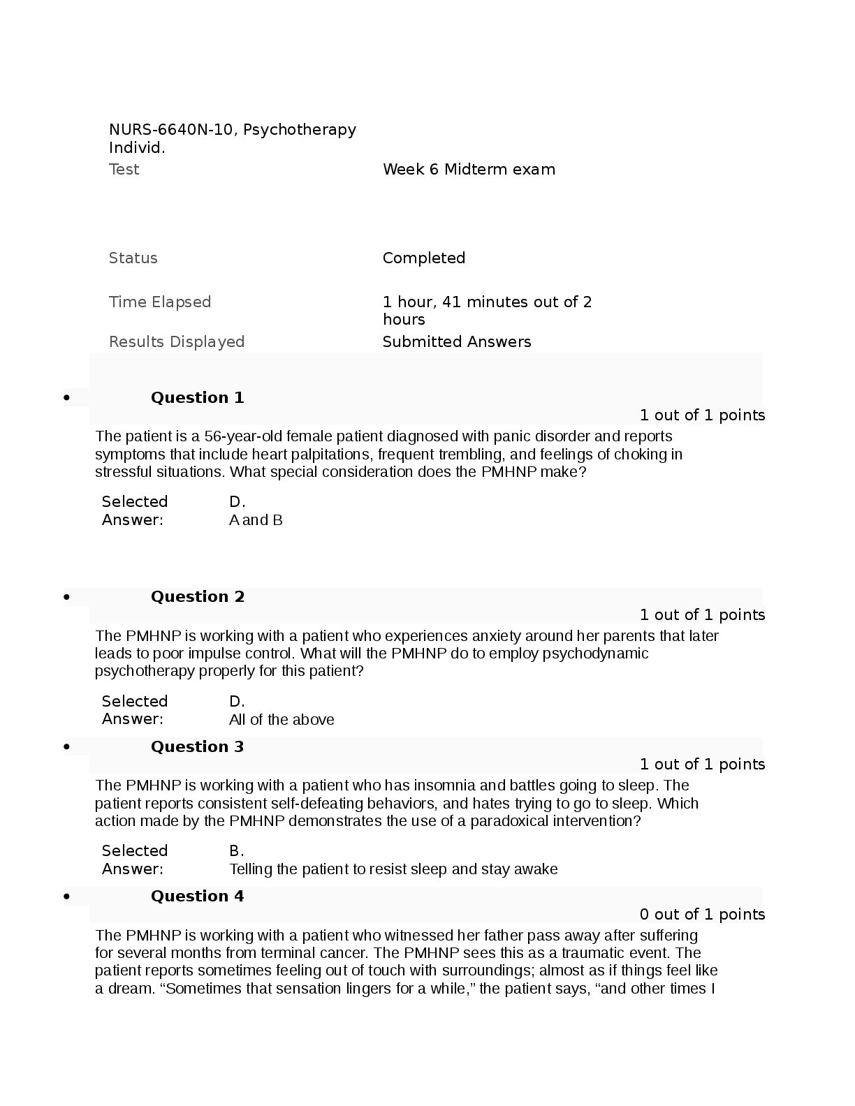 Preview of NURS-6640N-10, Psychotherapy  Individ.