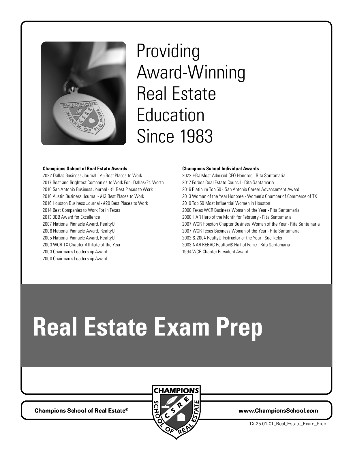 Recommended document preview for Providing  Award-Winning  Real Estate  Education  Since 1983