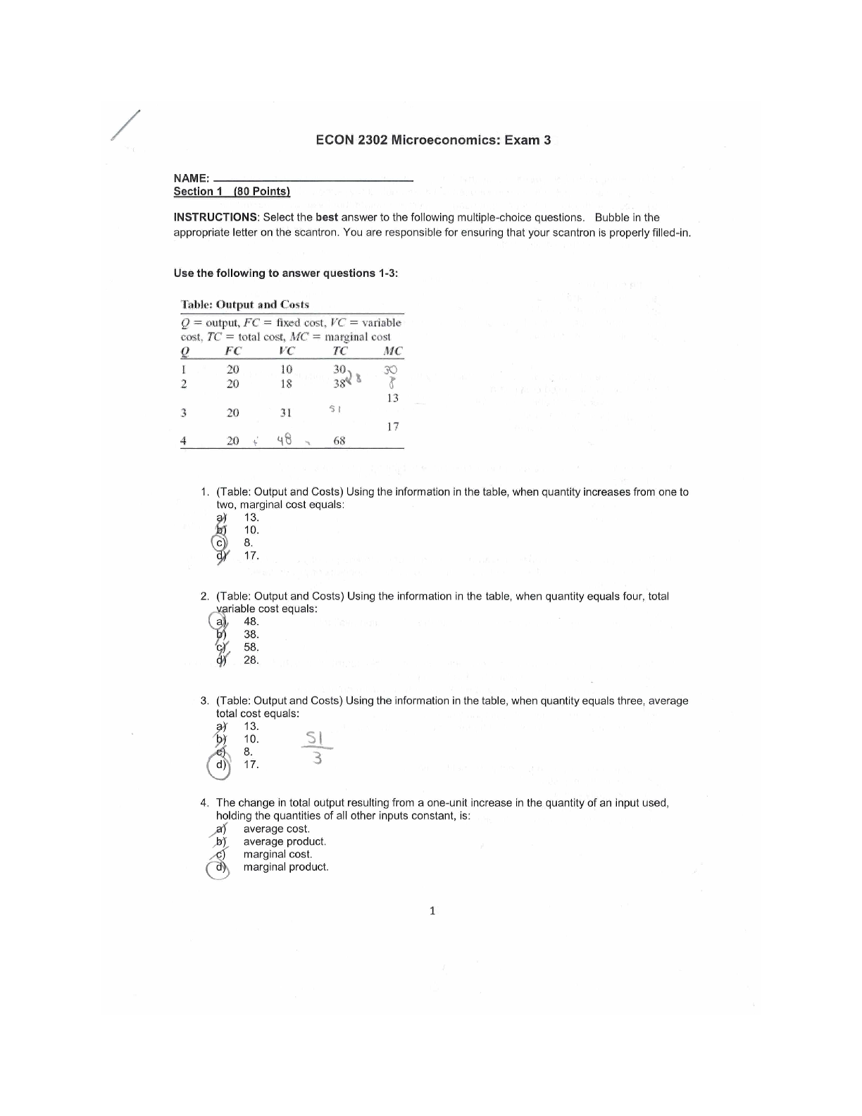 Recommended document preview for ECON 2302 Principles of Microeconomics Exam 3 | Contains 36 Q&A