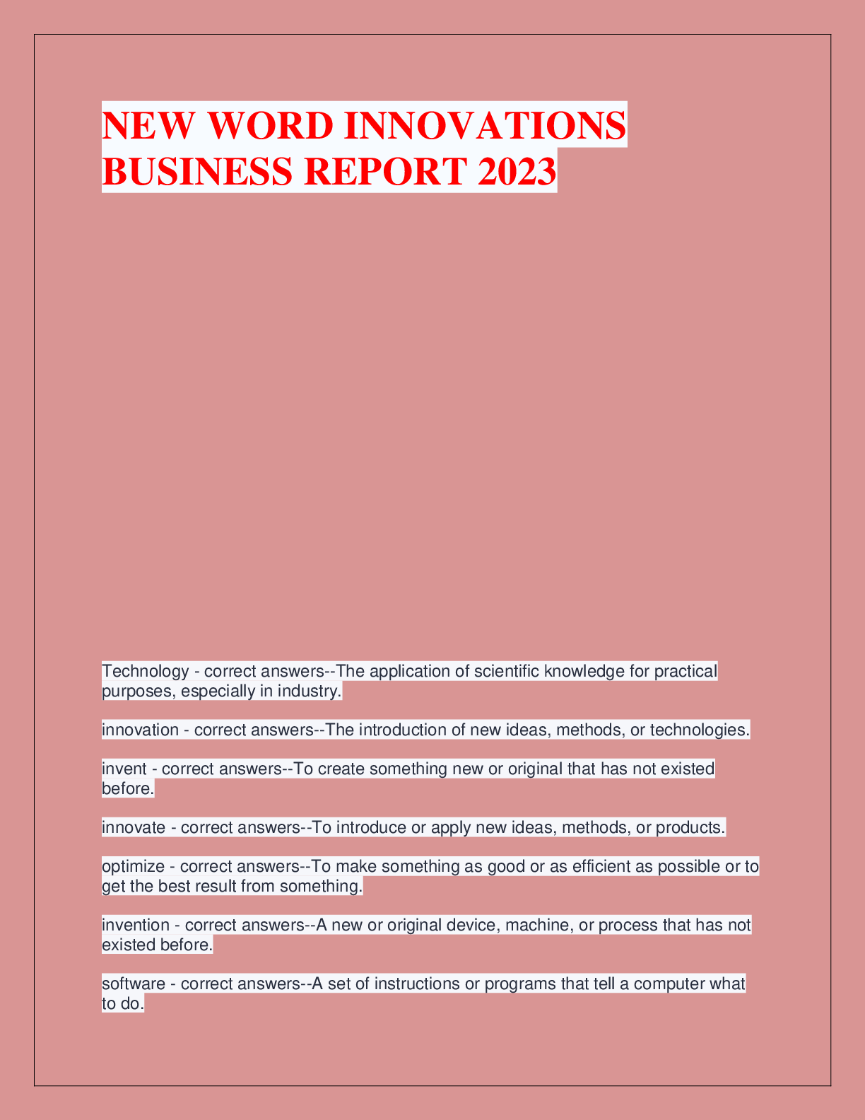 Preview image for NEW WORD INNOVATIONS  BUSINESS REPORT 2023