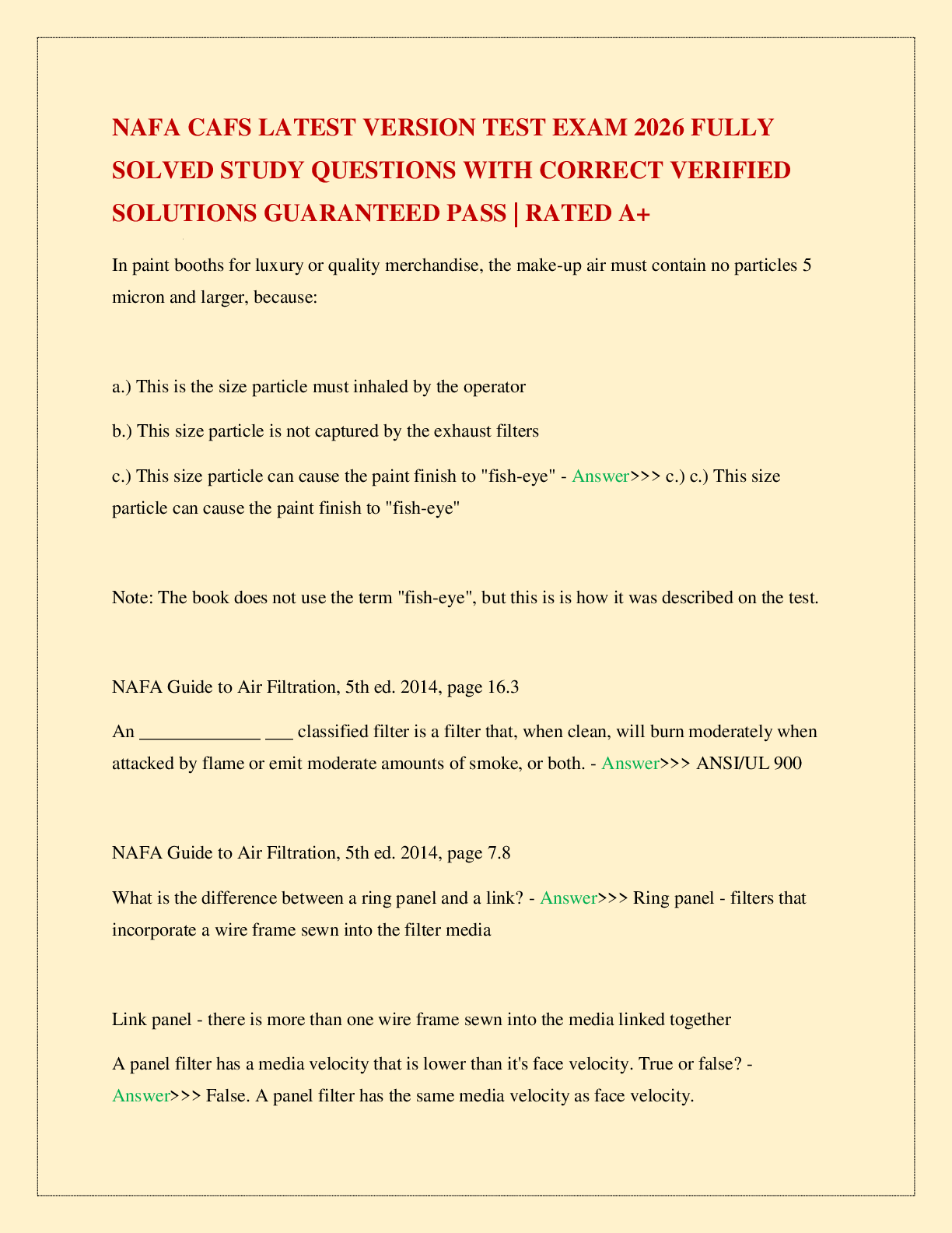 Recommended document preview for NAFA CAFS LATEST VERSION TEST EXAM 2026 FULLY SOLVED STUDY QUESTIONS WITH CORRECT VERIFIED SOLUTIONS GUARANTEED PASS | RATED A+