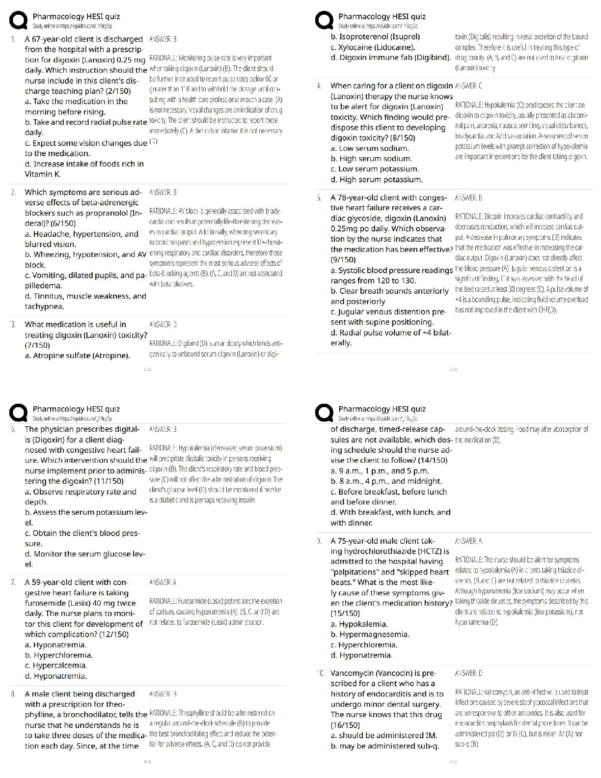 Recommended document preview for Pharmacology HESI Quiz 2025/2026 | Score 100% Latest Version Practice Questions / Test Bank