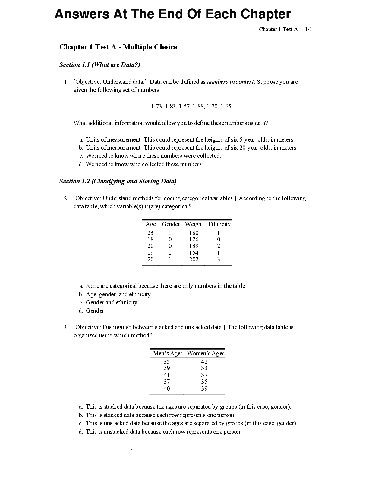 Recommended document preview for Introductory Statistics Exploring the World Through Data 2nd Edition By Robert Gould, Colleen Ryan Test Bank