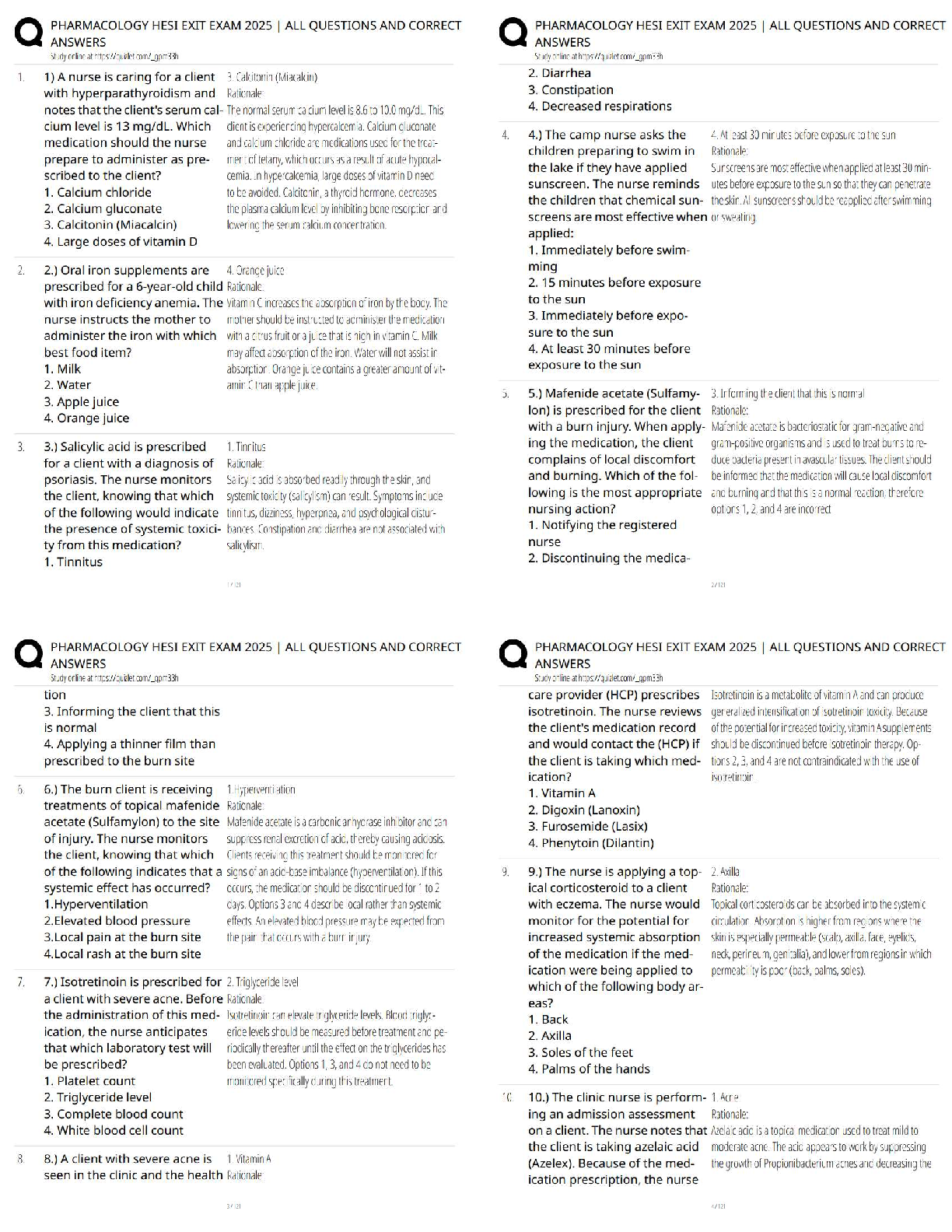 Recommended document preview for Pharmacology HESI Exit Exam 2025/2026 Practice Test Bank | Score 100% NCLEX Style Questions & Answers