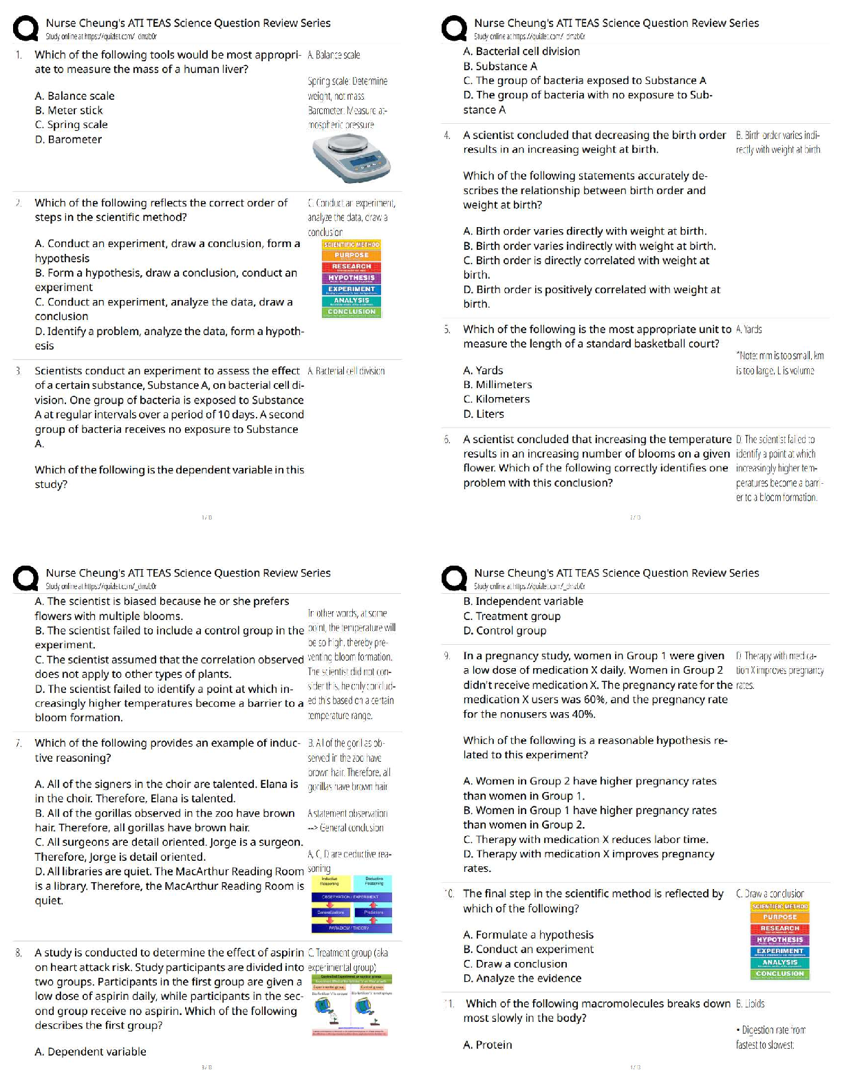 Recommended document preview for Nurse Cheung ATI TEAS Science Question Review Series 2025/2026 | Score 100% Practice Test Bank / Study Guide