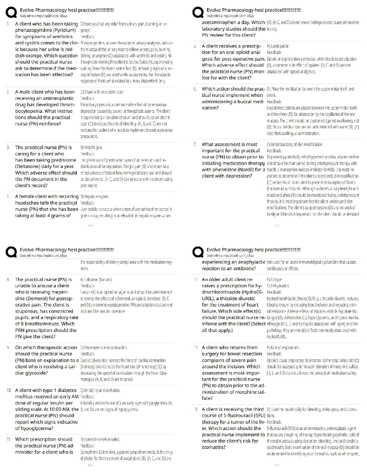 Recommended document preview for Evolve Pharmacology HESI Practice 2025/2026 | Score 100% Latest Version Test Bank / NCLEX Style Questions