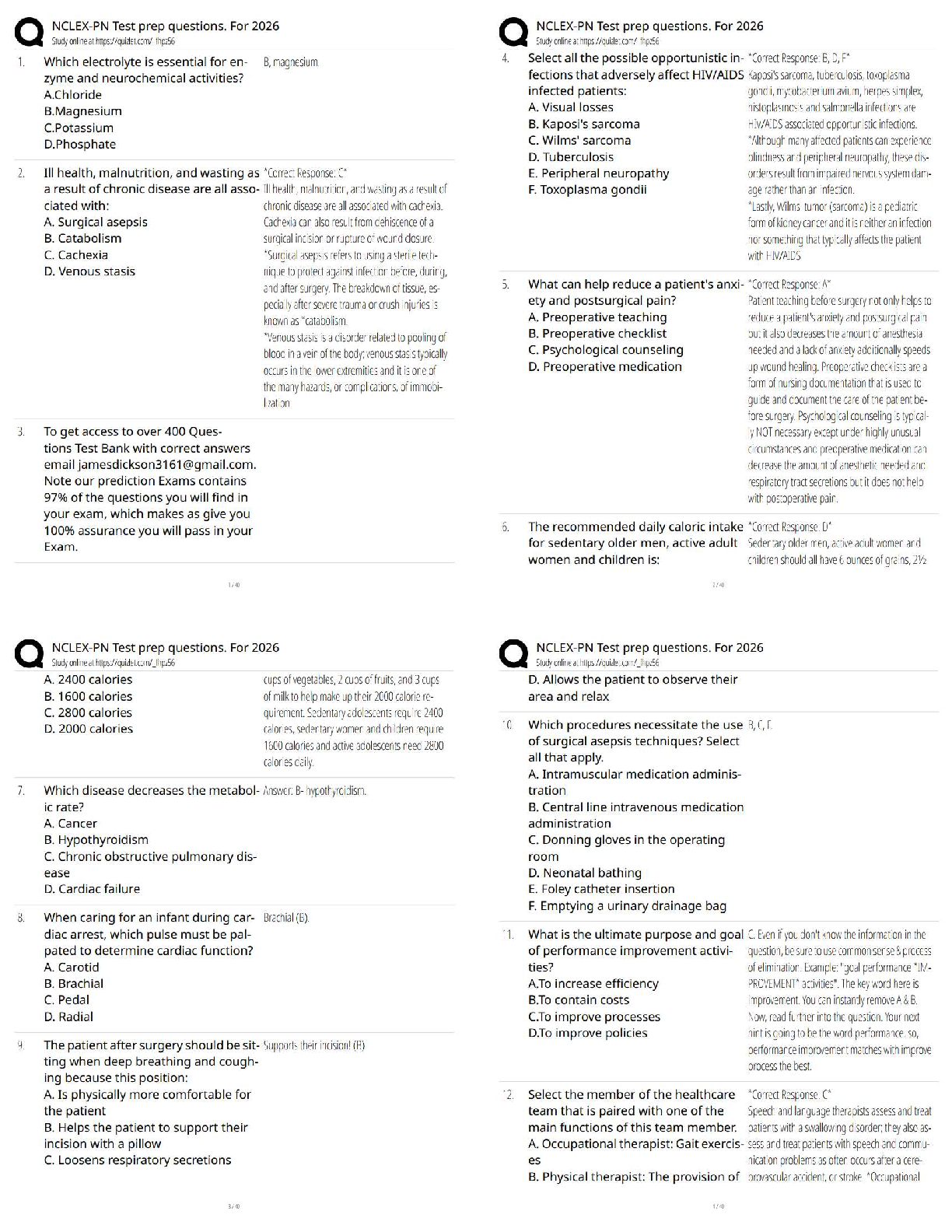 Recommended document preview for NCLEX-PN Test Prep Questions 2026 | Score 100% Latest Version Practice Test Bank / NCLEX Style Q&A