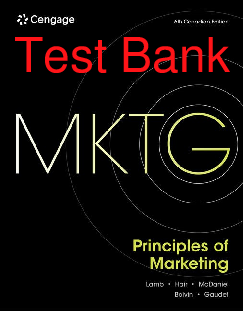 Recommended document preview for Test Bank MKTG Principles of Marketing 6th Canadian Edition By Charles Lamb, Joe Hair, Carl McDaniel, Marc Boivin, David Gaudet