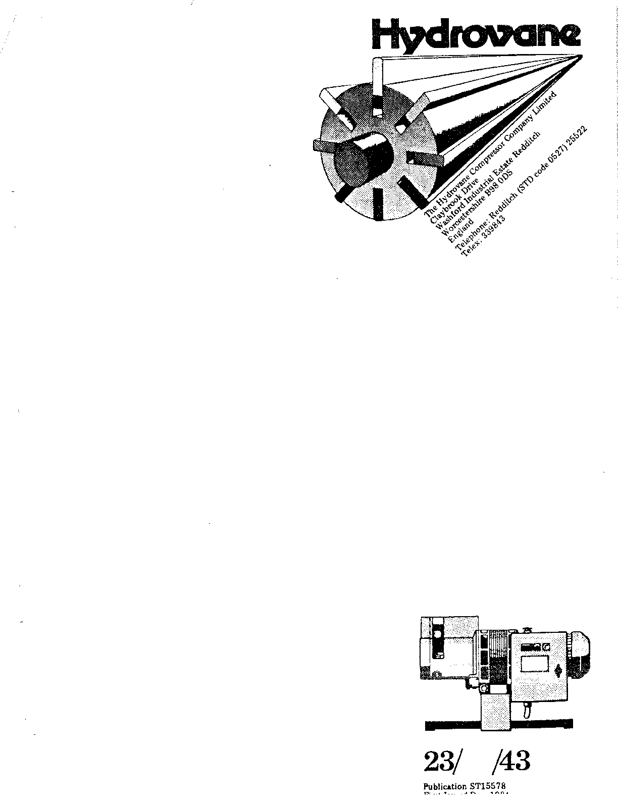 Recommended document preview for HYDROVANE 23 33 43 OPERATING COMPRESSOR MANUAL