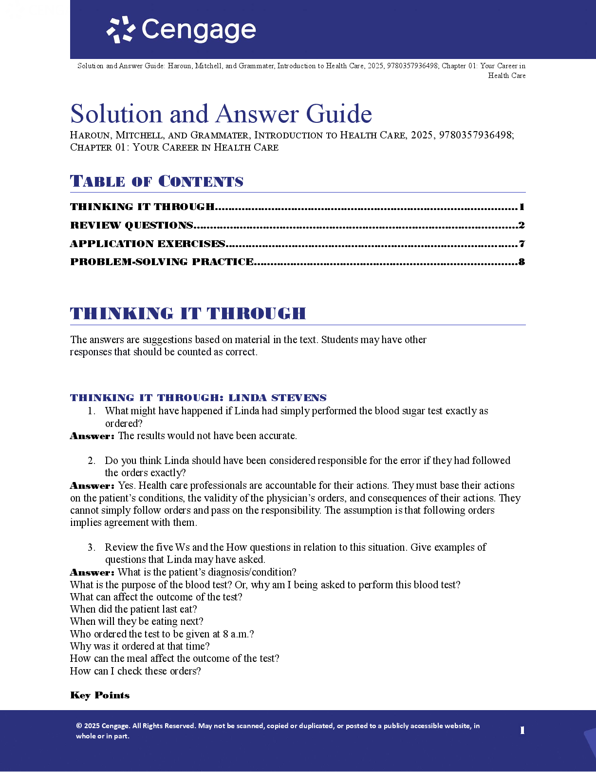 Recommended document preview for Solutions Manual For Introduction to Health Care 6th Edition By Lee Haroun