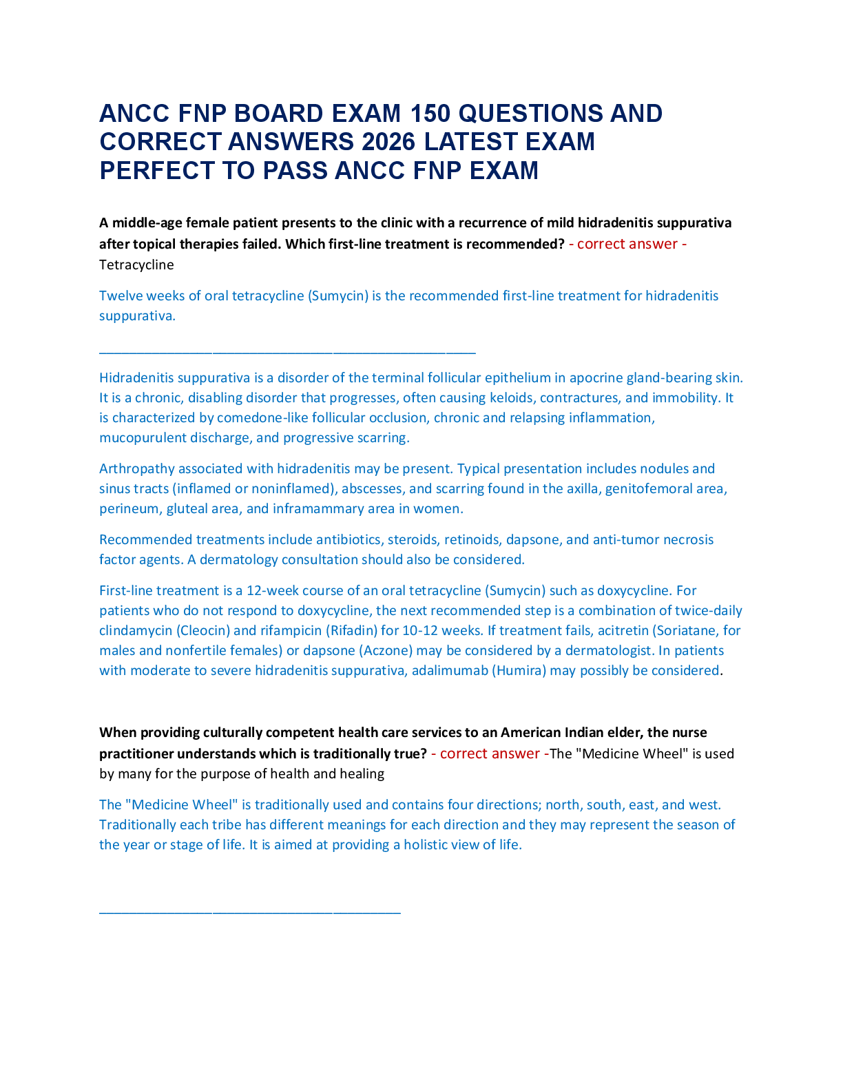 ANCC FNP BOARD EXAM 150 QUESTIONS AND  CORRECT ANSWERS 2026 LATEST EXAM  PERFECT TO PASS ANCC FNP EXAM