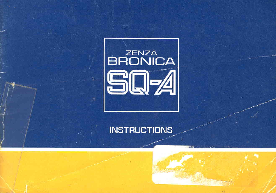 Preview of Zenza Bronica SQ-A Instructions Manual
