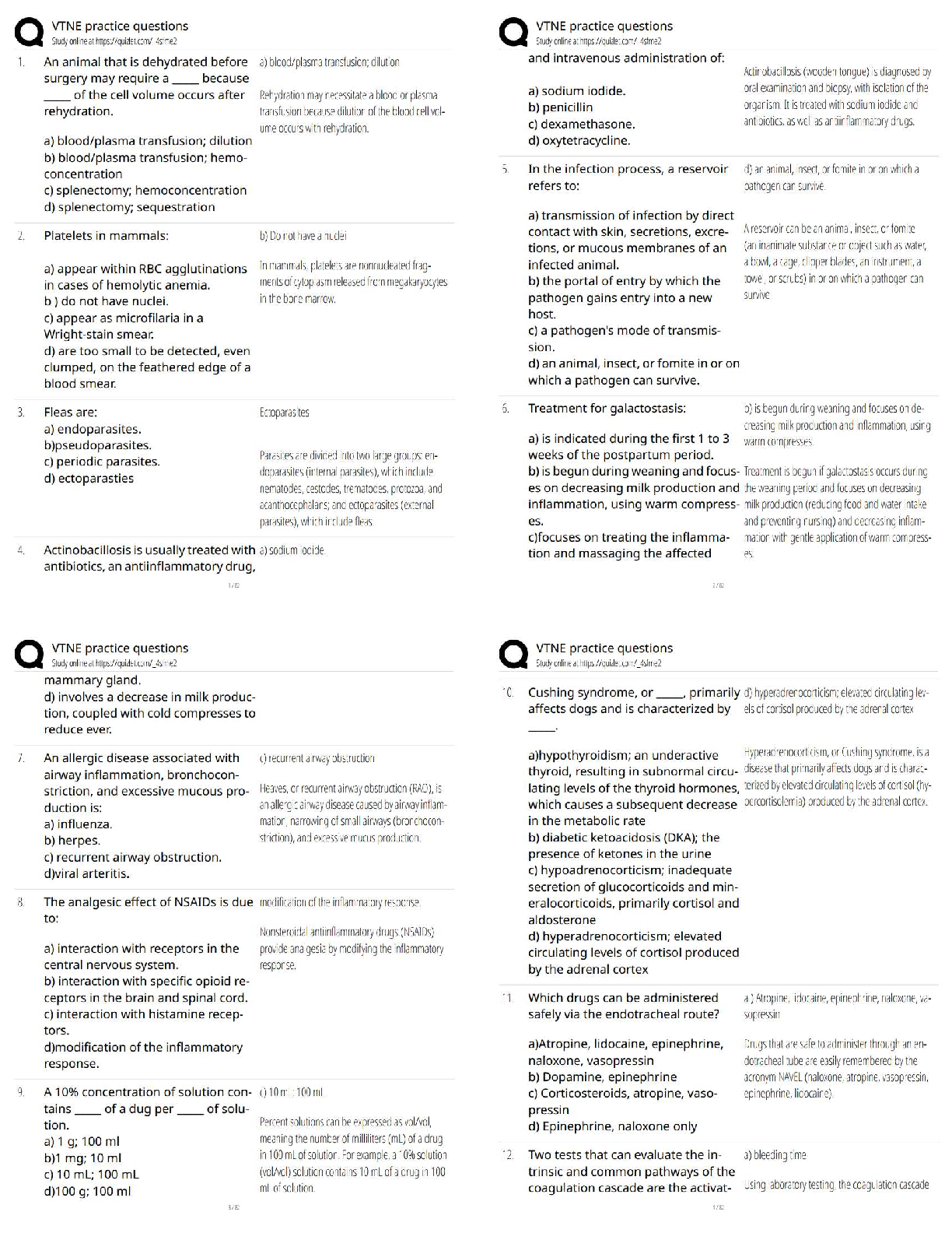 Recommended document preview for VTNE Practice Questions / VTNE Exam Prep Test Bank / Score 100% New Version 2026 Update