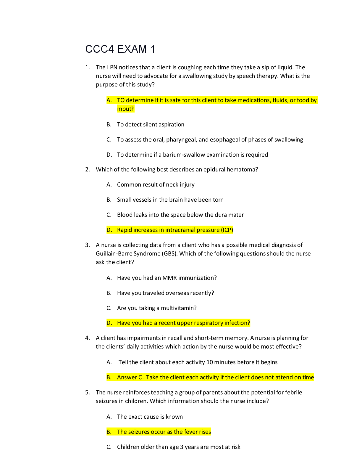 Preview image for CCC4 EXAM 1, complete Questions and Answers Updated Winter 26 - Rasmussen.