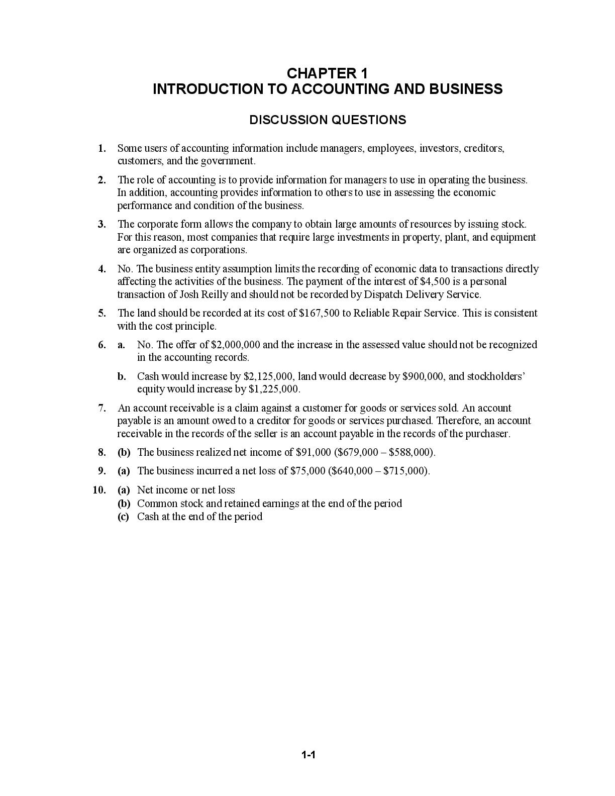 Recommended document preview for Solutions Manual For Financial & Managerial Accounting 16th Edition By Carl Warren, Jefferson Jones, William Tayler