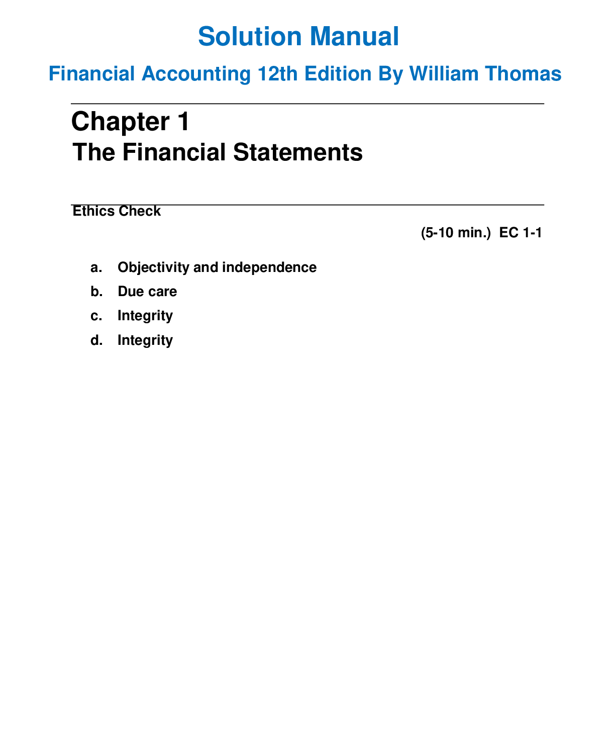 Preview of Solutions Manual Financial Accounting 12th Edition By William Thomas, Wendy Tietz, Walter Harrison