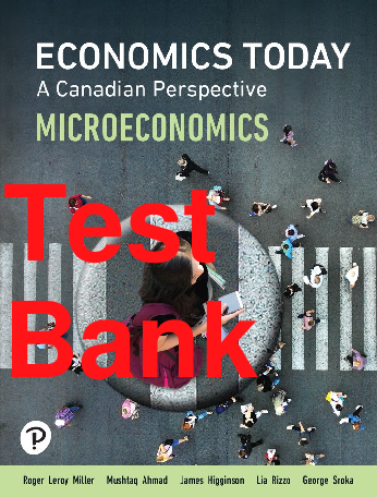Preview of Test Bank Economics Today A Canadian Perspective Microeconomics 1st Canadian Edition By Ro