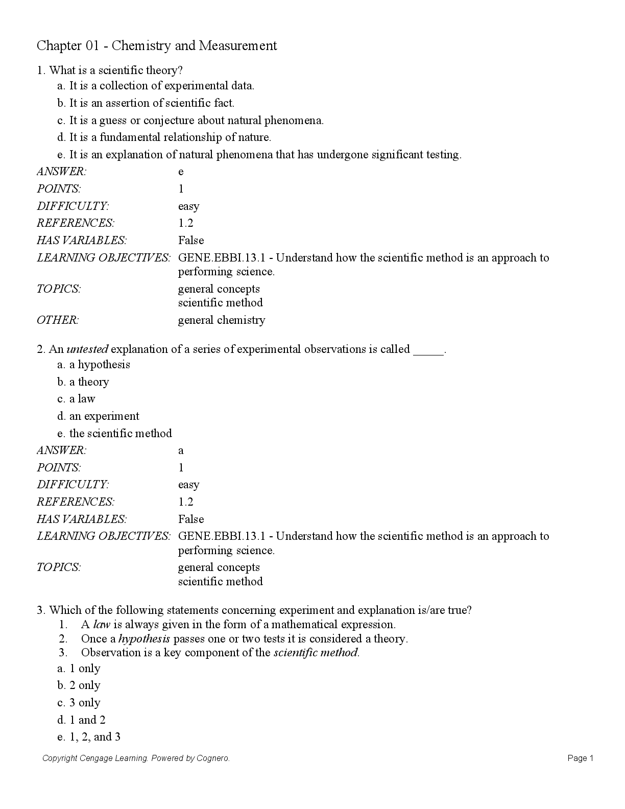 Recommended document preview for Test Bank For General Chemistry 11th Edition BY Darrell Ebbing, Steven D. Gammon, Chapters 1-24
