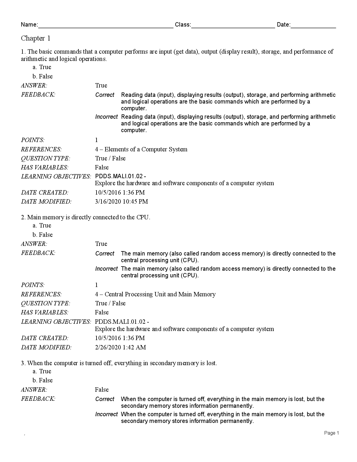 Test Bank For C++ Programming From Problem Analysis to Program Design 8th Edition By D.S. Malik, Chapter 1-18