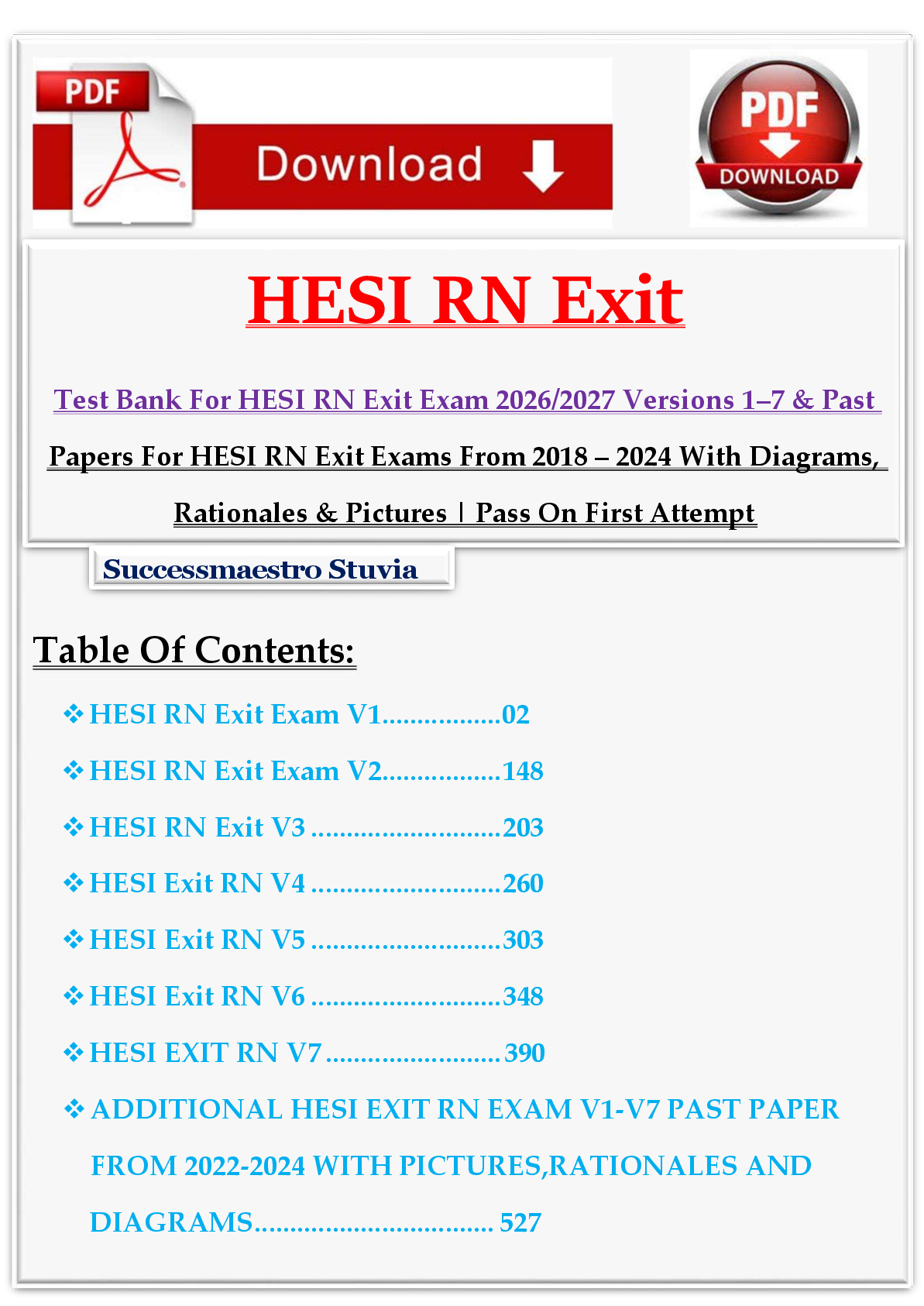 Preview of Test Bank For HESI RN Exit Exam 2026/2027 Versions 1–7 & Past  Test Bank For HESI RN Exit Exam 2026/2027 Versions 1-7 & Past  Papers For HESI RN Exit Exams From 2018 – 2024 With Diagrams,  Papers For HESI RN Exit Exams From 2018 — 2024 With Diagrams  Rationales & Pictures | Pass On First Attempt  Rationales & Pictures | Pass On First Attempt