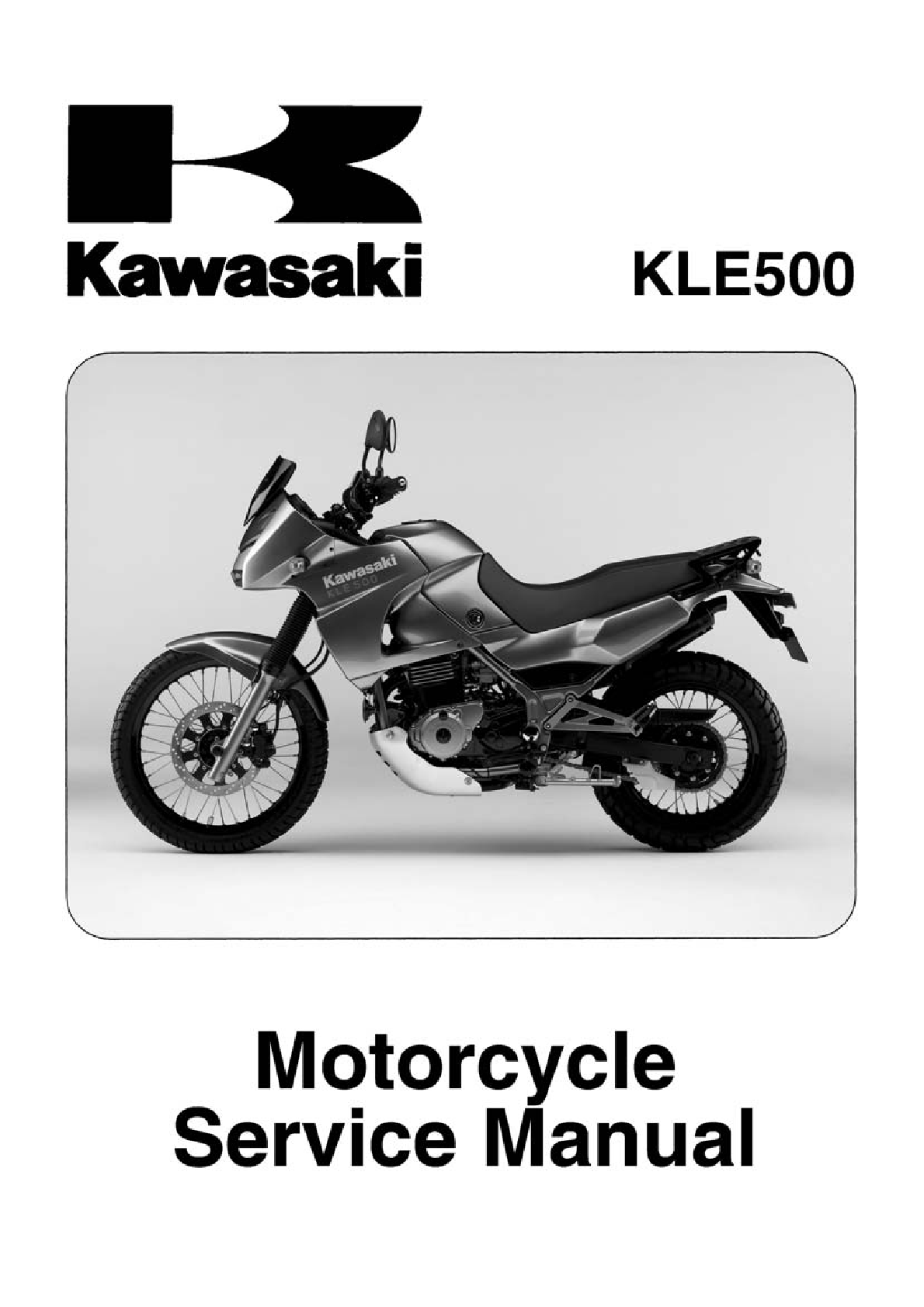 Recommended document preview for Kawasaki KLE500 - Motorcycle Service Repair Manual