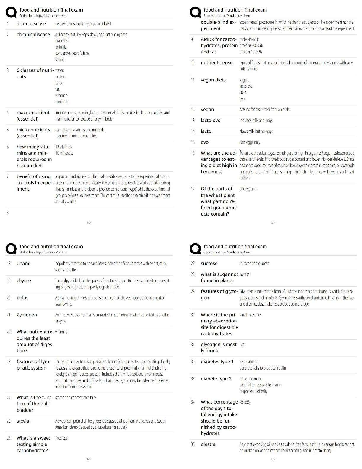 Preview of Food and Nutrition Final Exam / Score 100% / New Version / 2026 Update / Nutrition Exam Pr