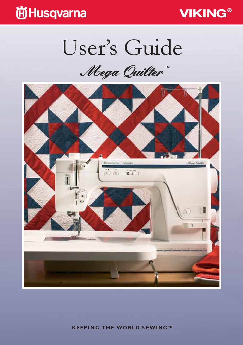 Preview of Husqvarna VIKING Mega Quilter INSTRUCTION Book USER'S OPERATING MANUAL