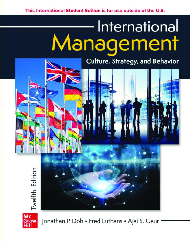 Recommended document preview for eBook (ISE) PDF International Management 10th Edition By Jonathan Doh, Fred Luthans