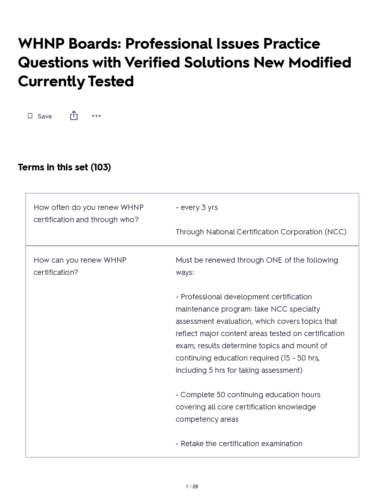 Preview of WHNP Boards: Professional Issues Practice Questions with Verified Solutions New Modified C