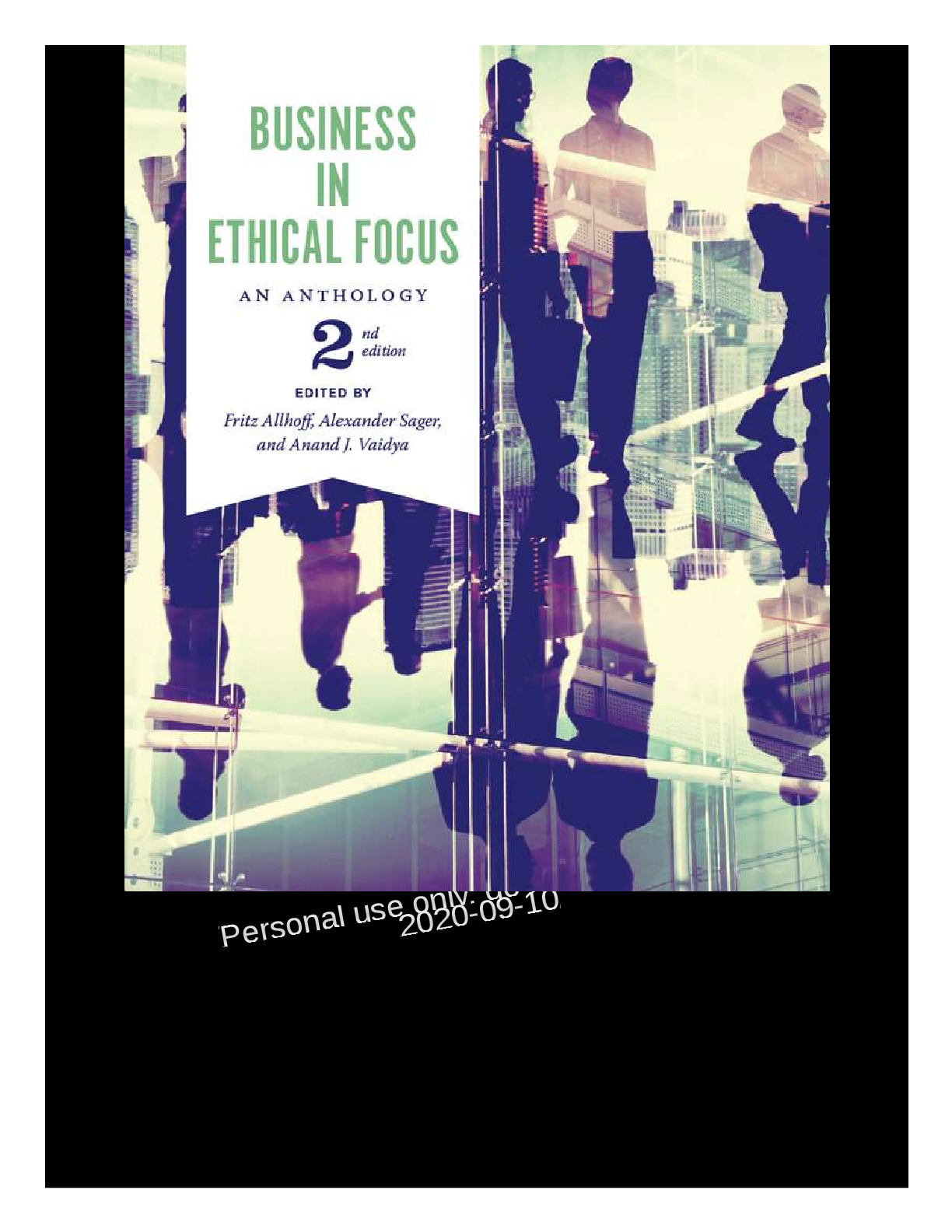 Preview of eBook PDF Business in Ethical Focus An Anthology 2nd Edition By Fritz Allho, Alexander Sag