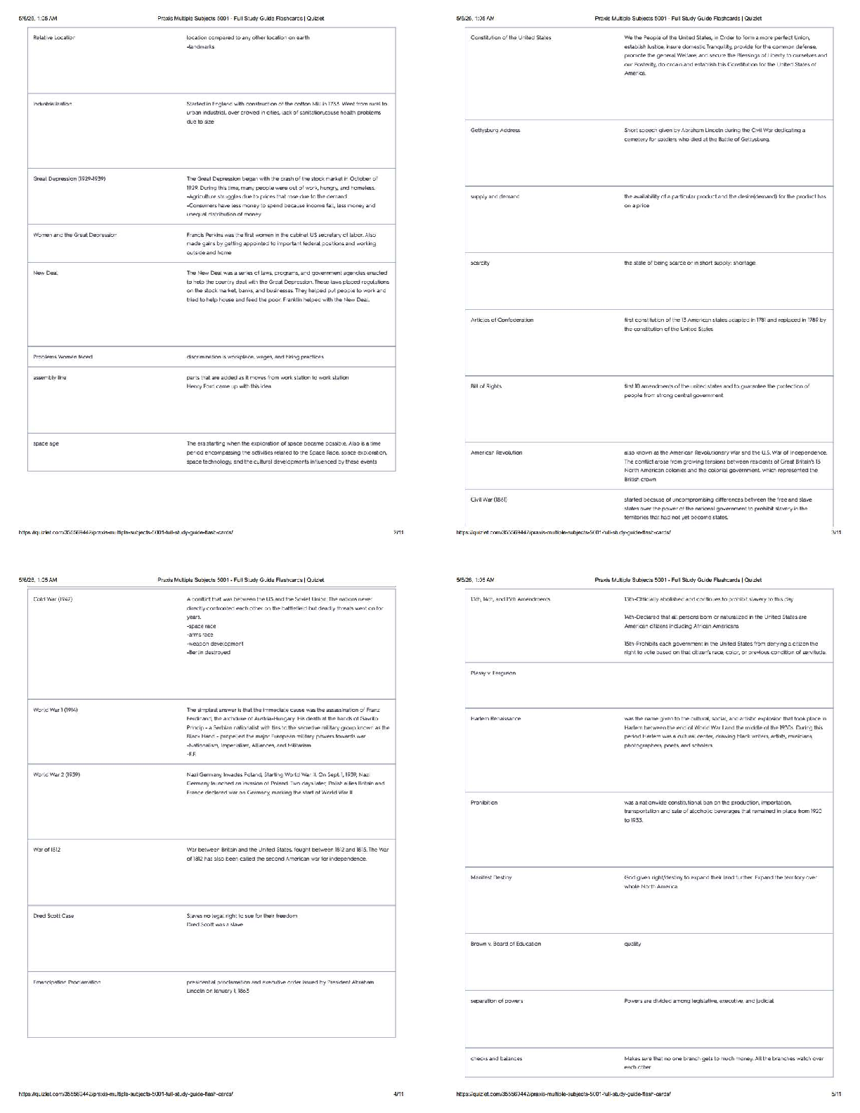 Recommended document preview for PRAXIS Multiple Subjects 5001 Full Study Guide Flashcards / Score 100% / Latest 2025–2026 Updated Prep