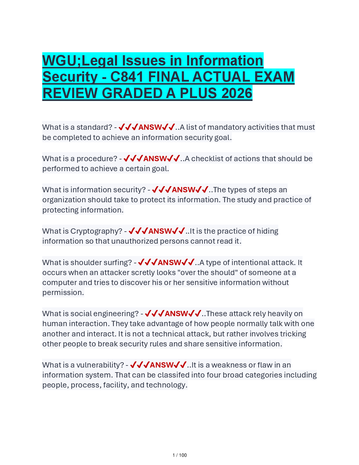 Recommended document preview for Women’s And Men’s Health, Infectious Disease, And  Hematologic Disorders Main discussion - Week 9  COLLAPSE Case Study 1 HH is a 68 yo M who has been  admitted to the medical ward with community acquired pneumonia for the past 3 days