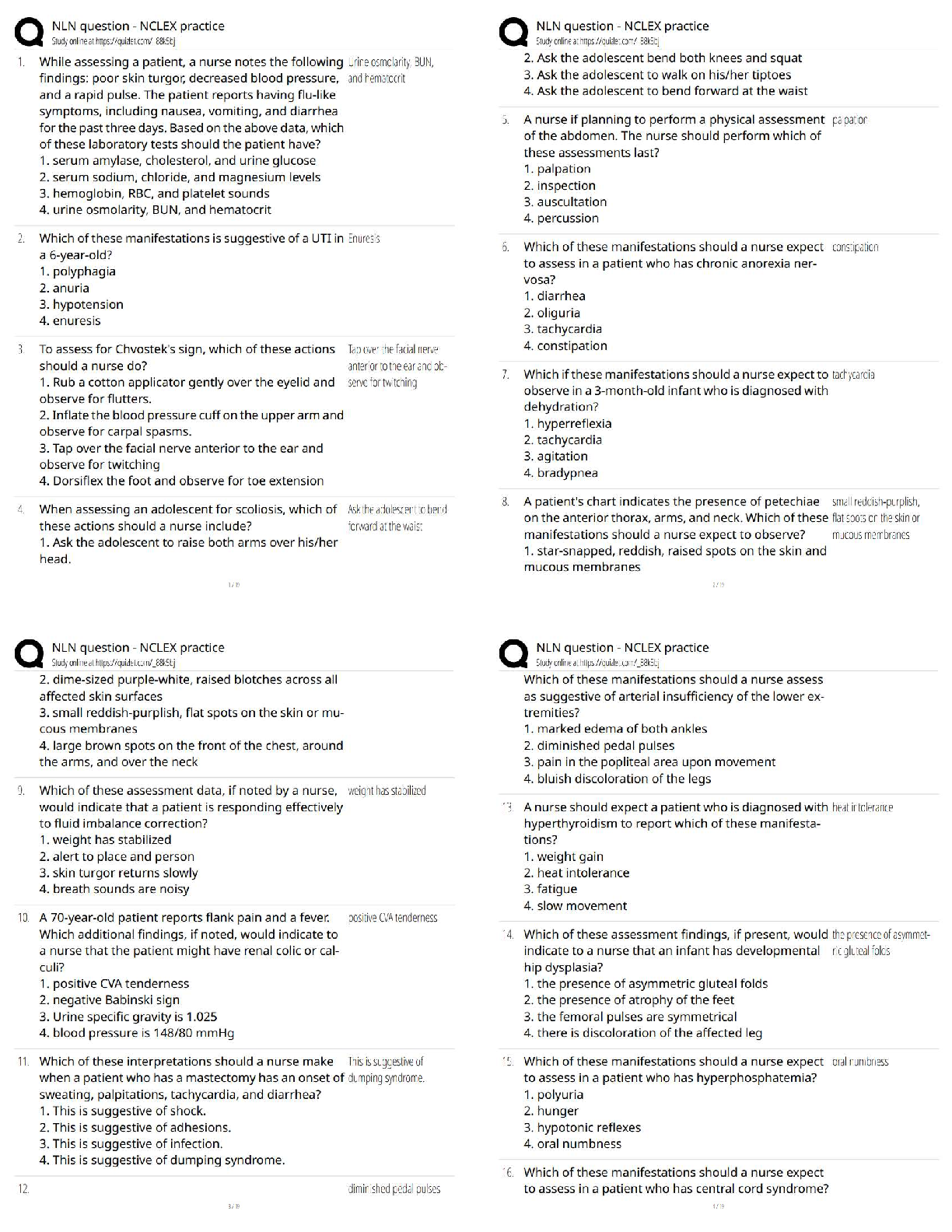 Recommended document preview for NLN Question / NCLEX Practice Questions / Score 100% / 2025–2026 Updated Test Bank