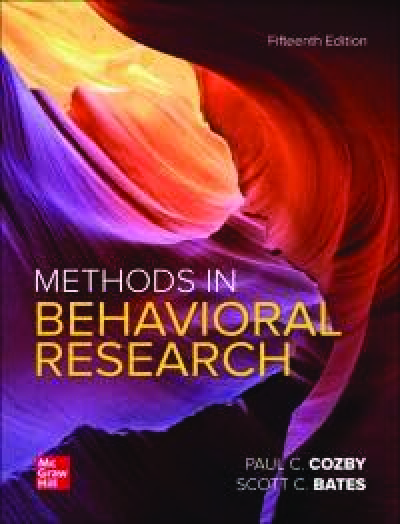 Recommended document preview for Methods in Behavioral Research 15th Edition By Paul Cozby, Scott Bates PDF ebook