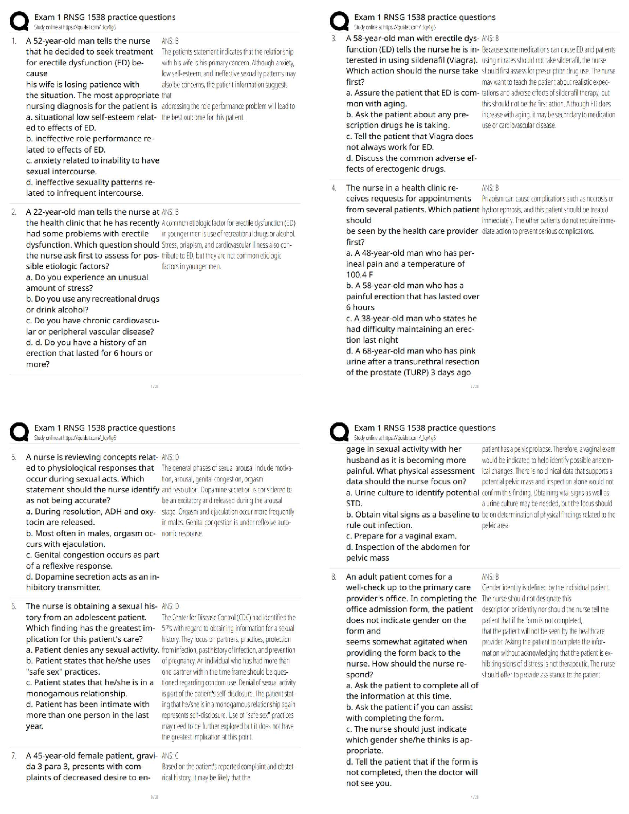 Recommended document preview for RNSG 1301 Exam One / Score 100% / New Version 2026 Study Guide, Practice Questions & NCLEX Pharmacology Review