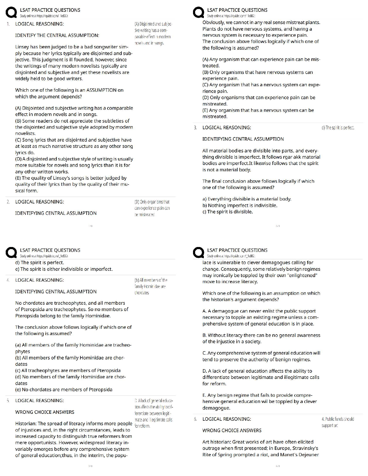 Recommended document preview for LSAT Practice Questions / LSAT Full Prep Exam / 2026 Updated Practice Test Bank / Score 100%