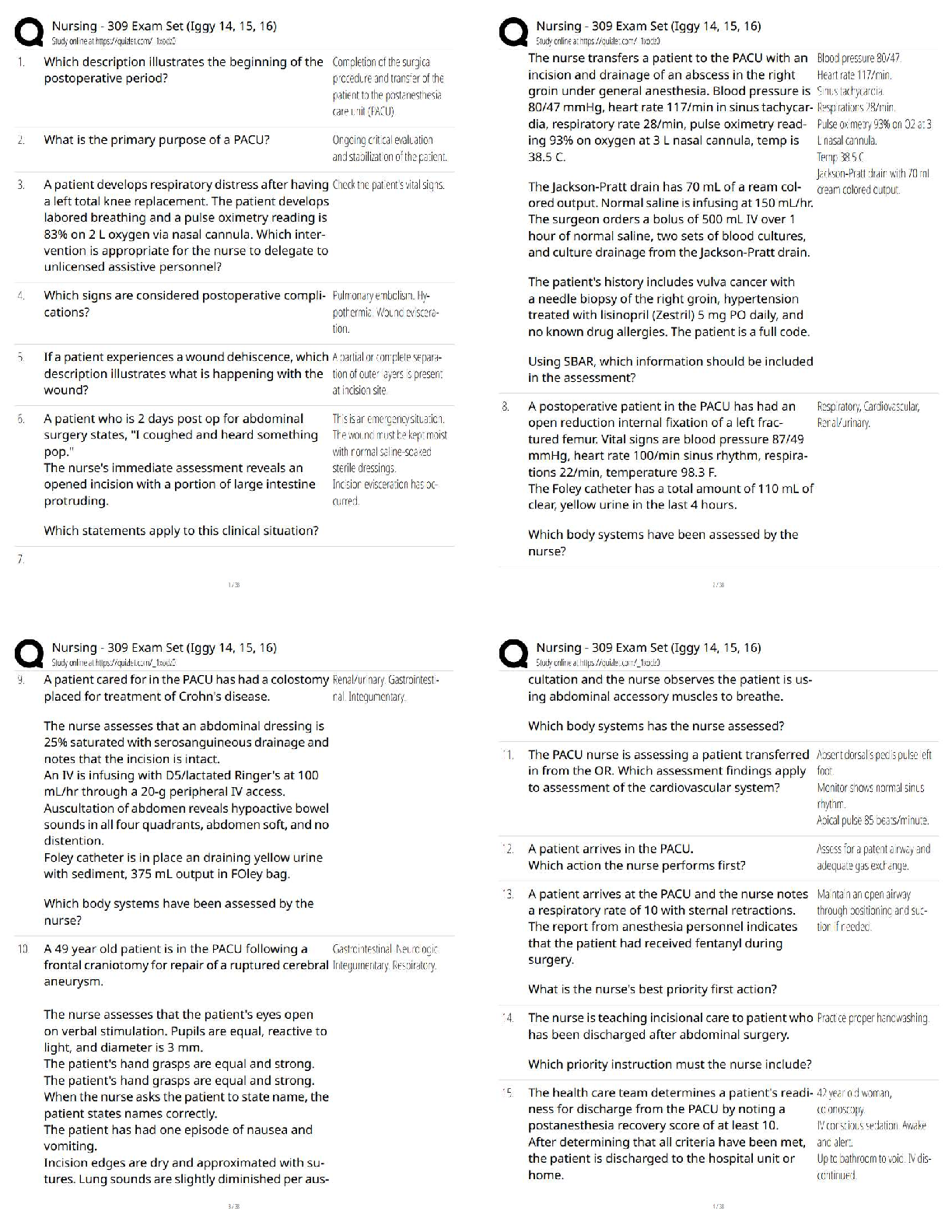 Recommended document preview for Nursing 309 Exam Set (Iggy 14, 15, 16) / Score 100% / New Version 2026 Study Guide, Practice Questions & NCLEX Review