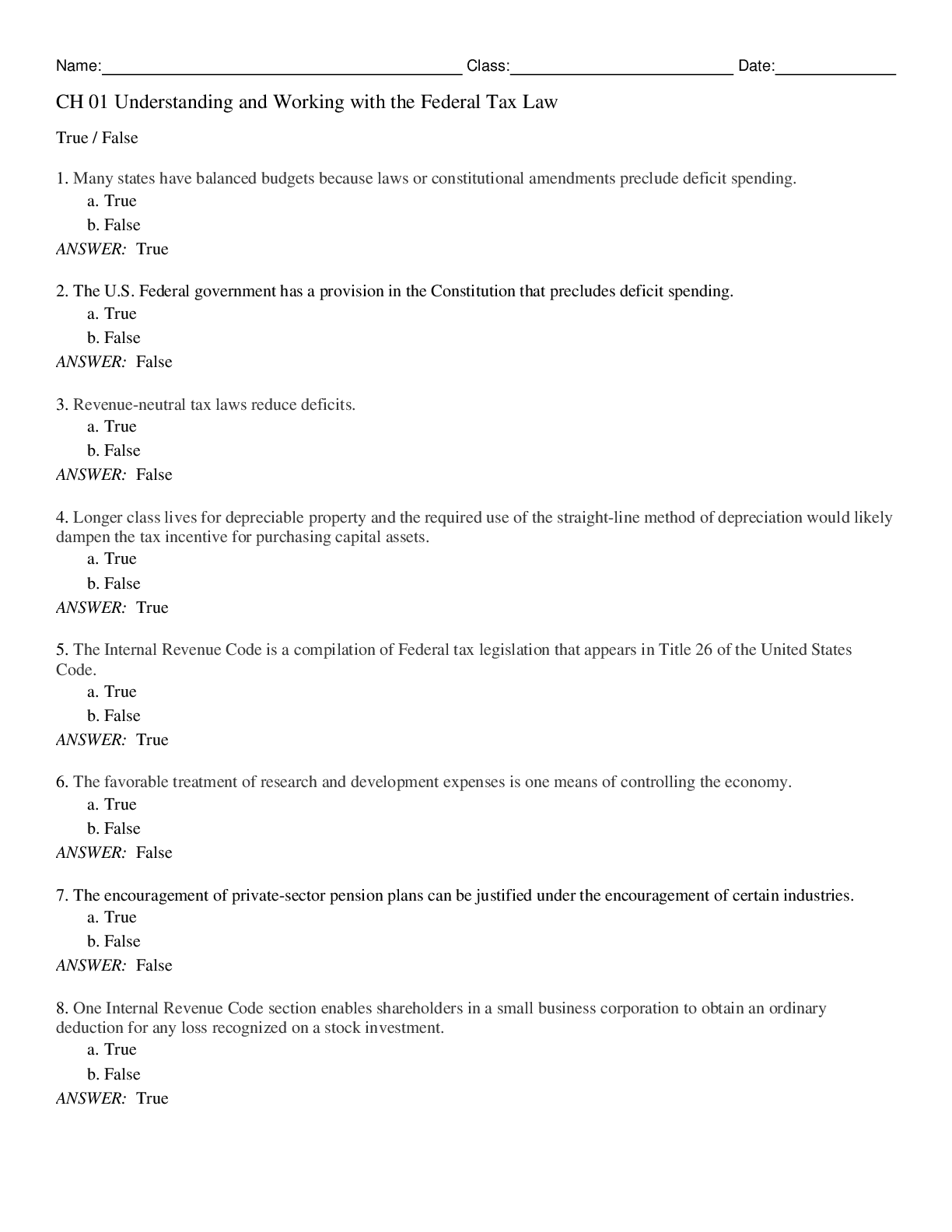 Recommended document preview for South-Western Federal Taxation 2023 Corporations Partnerships Estates and Trusts 46th Edition By Raabe, Young, Nellen, Cripe, Lassar, Persellin, Cuccia Test Bank