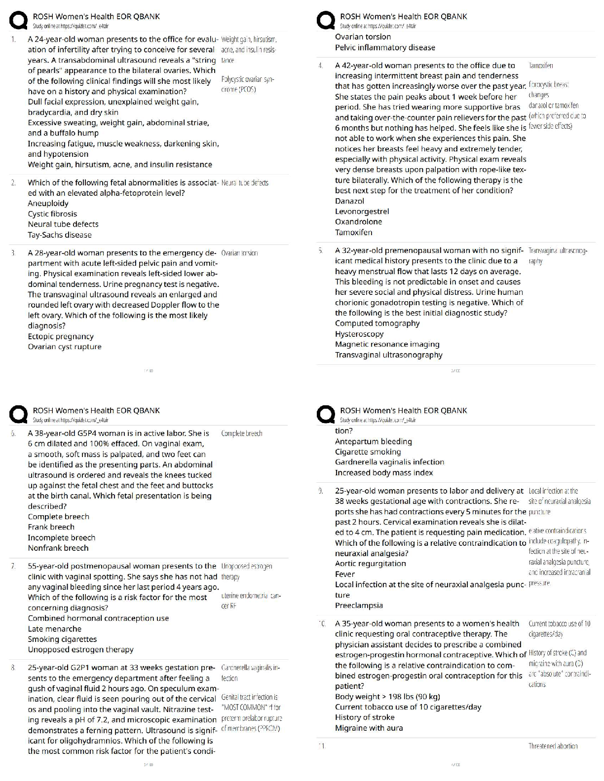 Recommended document preview for ROSH Women’s Health EOR QBank / Women’s Health EOR Exam Questions and Answers / Score 100% / 2026 Updated Version