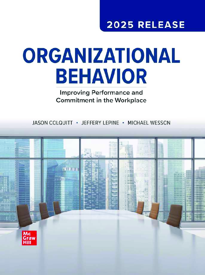 Preview of eBook PDF Organizational Behavior Improving Performance and Commitment in the Workplace 20