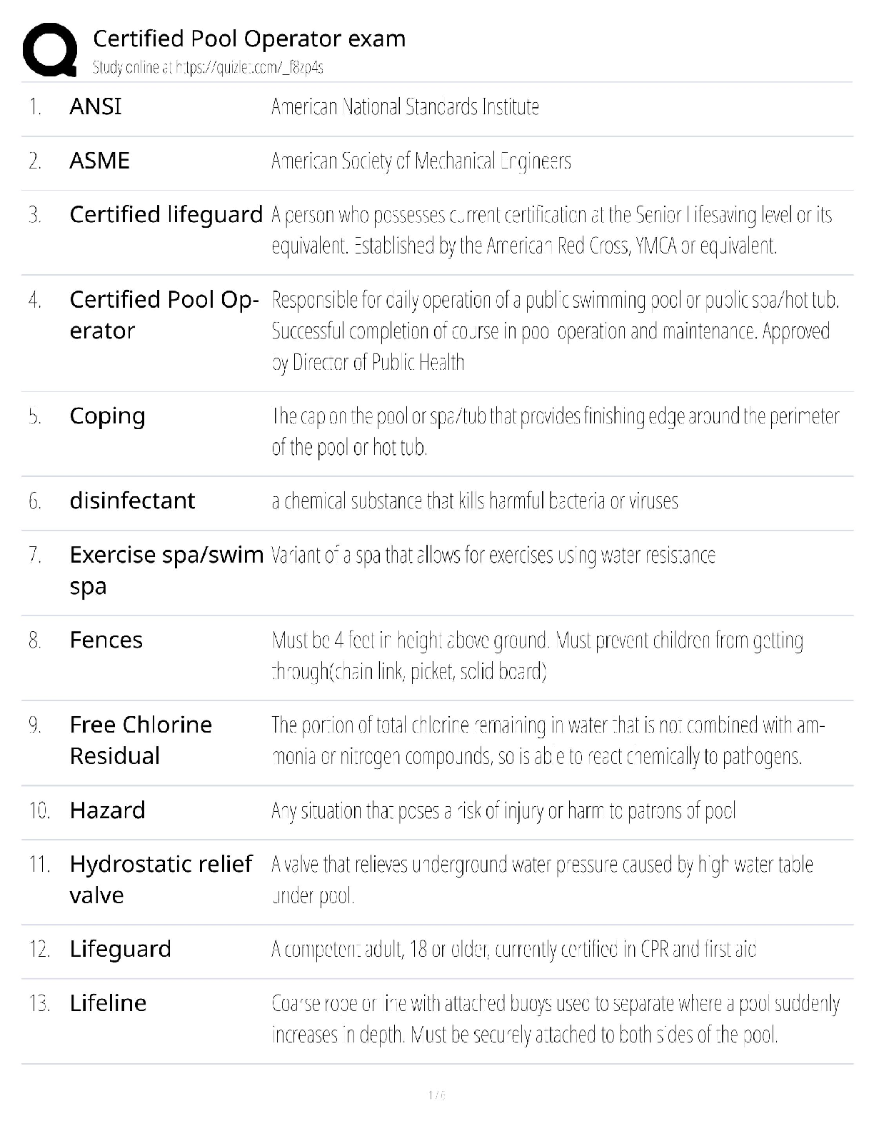Recommended document preview for Certified Pool Operator Exam / Score 100% / New Version 2025 Update / CPO Certification Prep