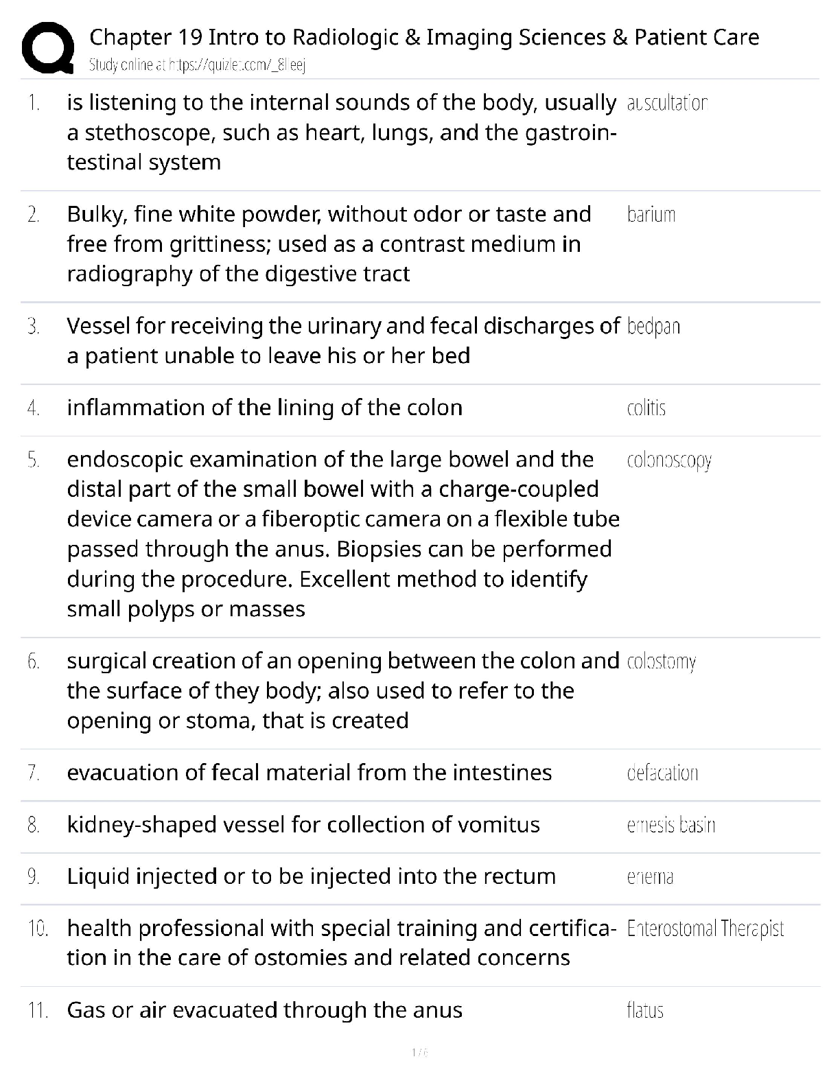 Chapter 19 Radiologic Sciences / Score 100% / New Version 2025 Update / Patient Care Study Guide
