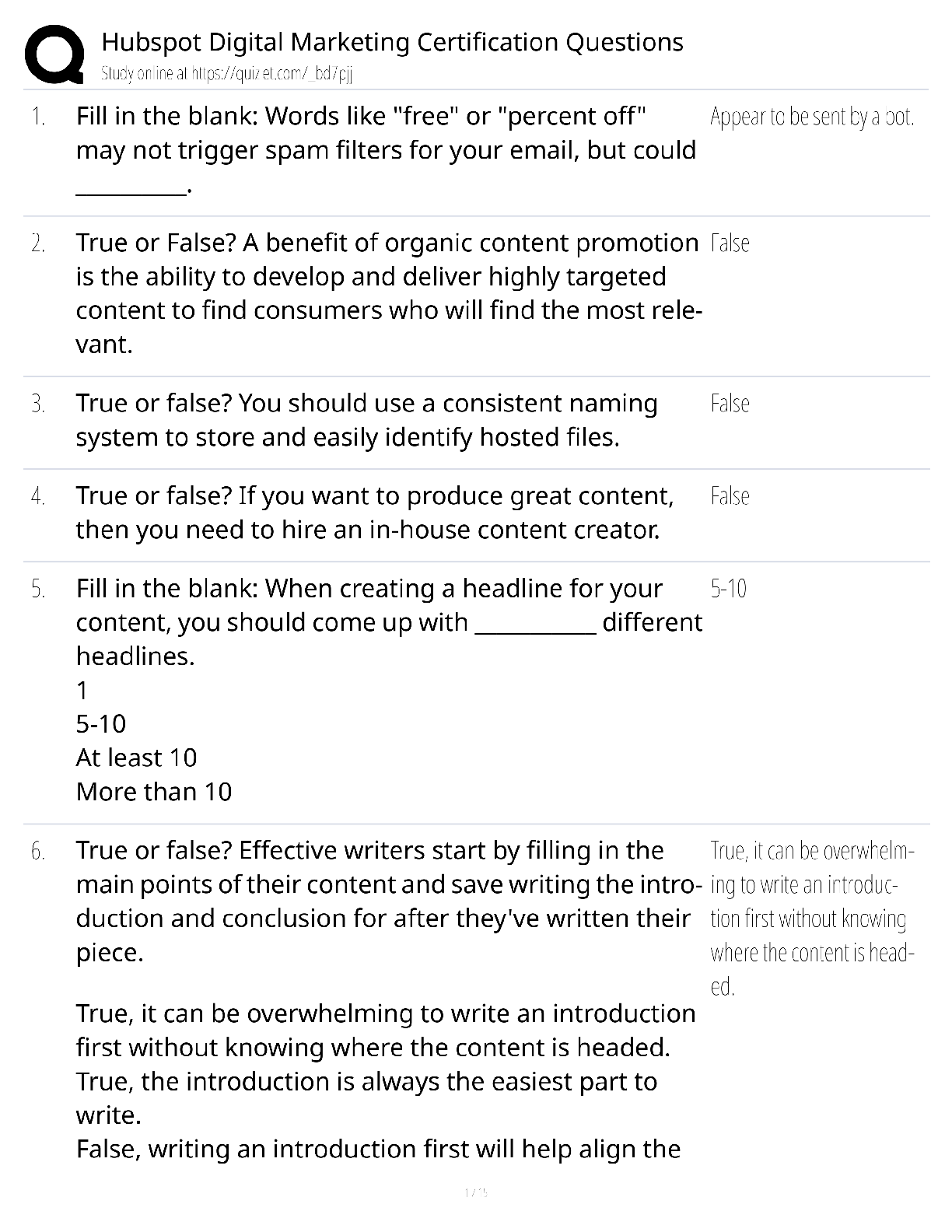 Recommended document preview for HubSpot Digital Marketing Questions / Score 100% / New Version 2025 Update / Certification Exam Prep