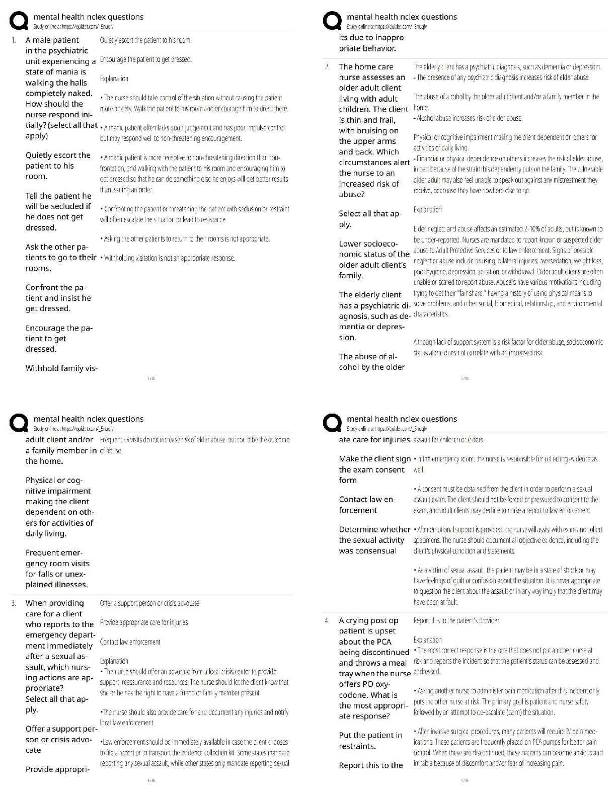 Preview image for Mental Health NCLEX Questions / Score 100% / New Version / 2025–2026 Updated NCLEX RN Exam Prep