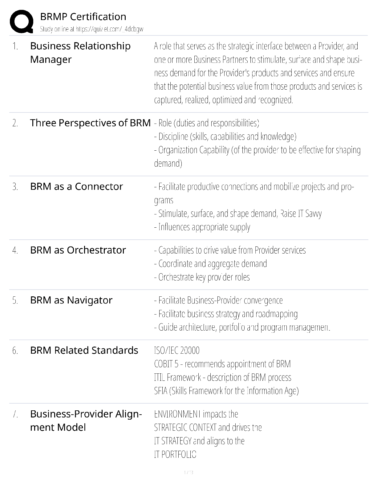 Recommended document preview for BRMP Certification Exam Prep / Score 100% / New Version 2025 Update / Study Guide