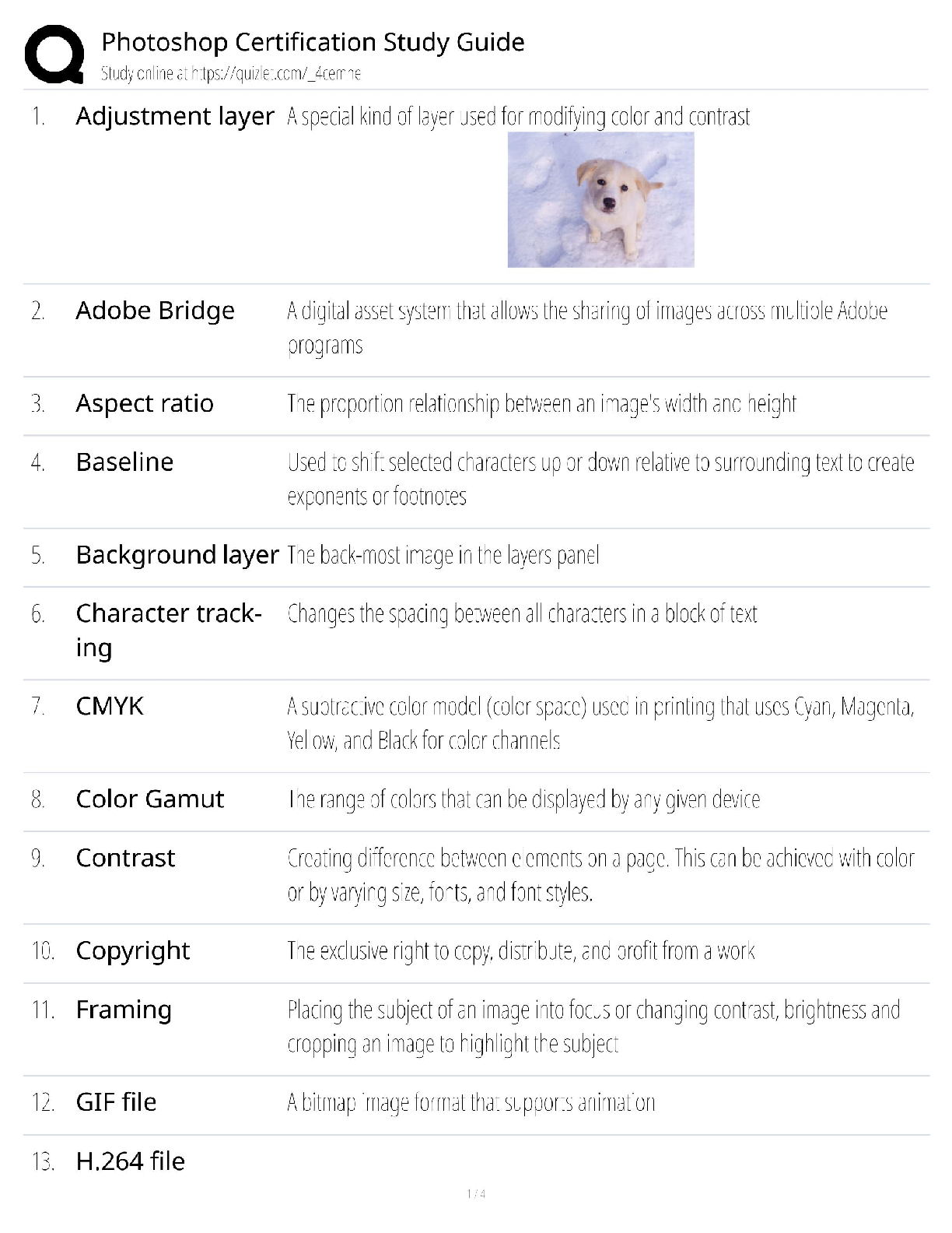 Recommended document preview for Photoshop Certification / study guide / score 100% / new version / Adobe practice