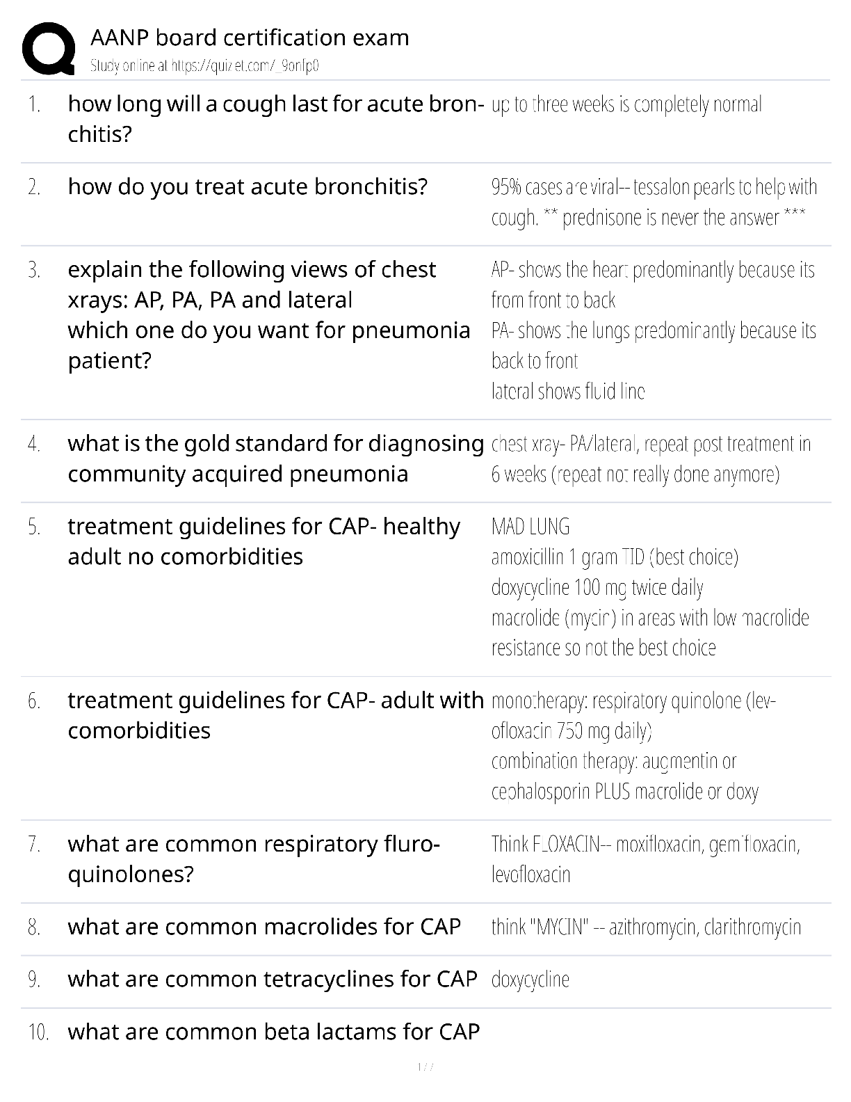 Recommended document preview for AANP Board Certification / exam / score 100% / new version / nurse practitioner study
