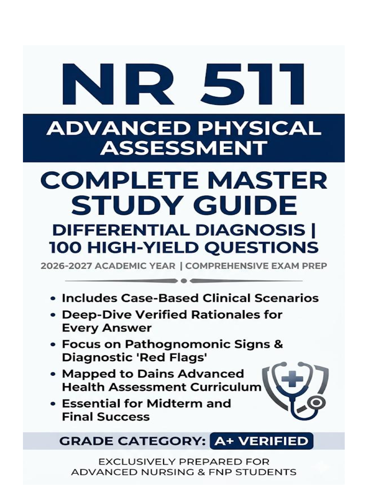 Preview of NR511 Differential Diagnosis & Primary Care Practice Questions with Rationales (2025/2026)
