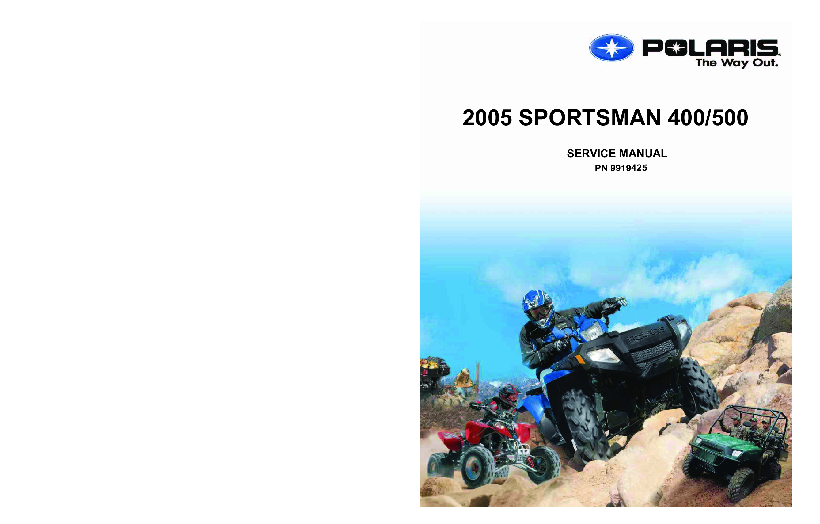 Preview image for 2005 POLARIS Sportsman 400 500 service manual
